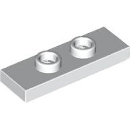 Plate 1x3 with 2 Knobs White