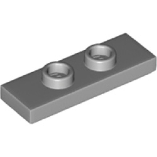 Plate 1x3 with 2 Knobs Medium Stone Grey