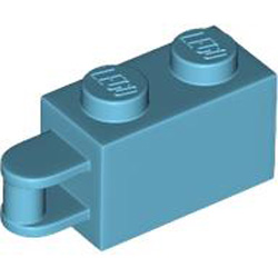 Brick 1x2 with 3.2 Shaft Vertical End Medium Azur