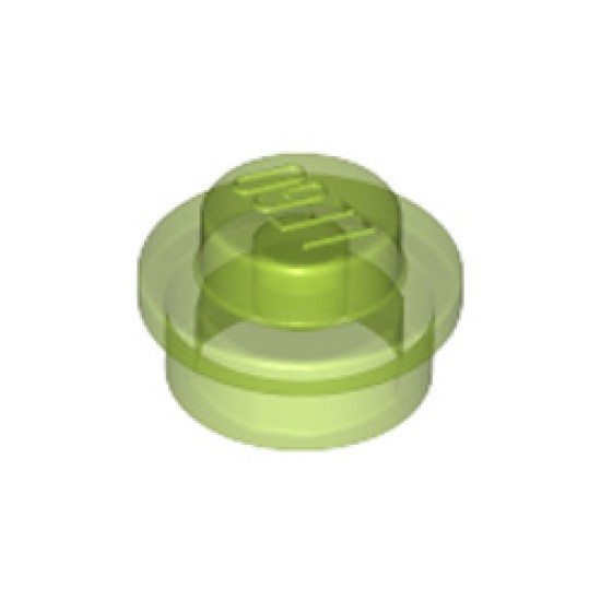 Plate 1x1 Round Transparent Bright Green