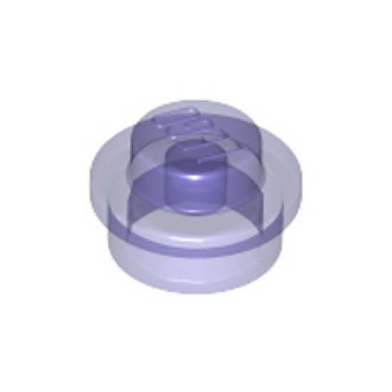 Plate 1x1 Round Transparent Bright Violet