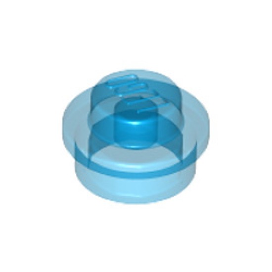 Plate 1x1 Round Transparent Blue