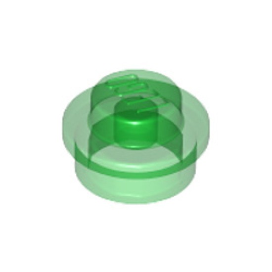 Plate 1x1 Round Transparent Green