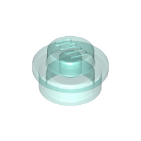 Plate 1x1 Round Transparent Light Blue