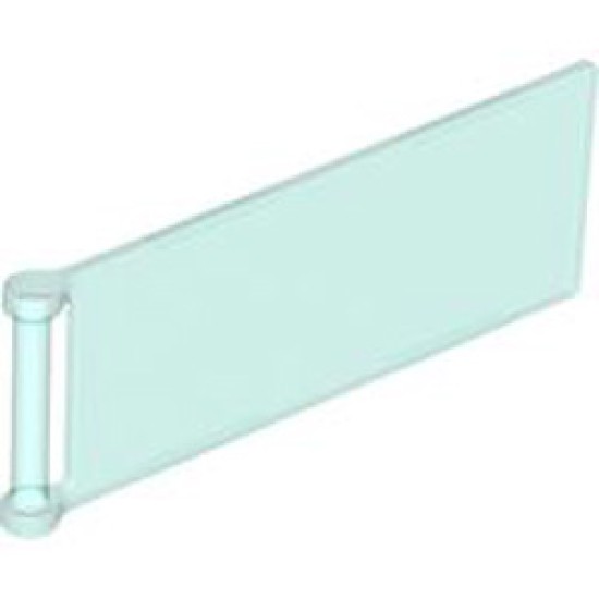 Flag 3x8 with 3.2 Shaft Transparent Light Blue