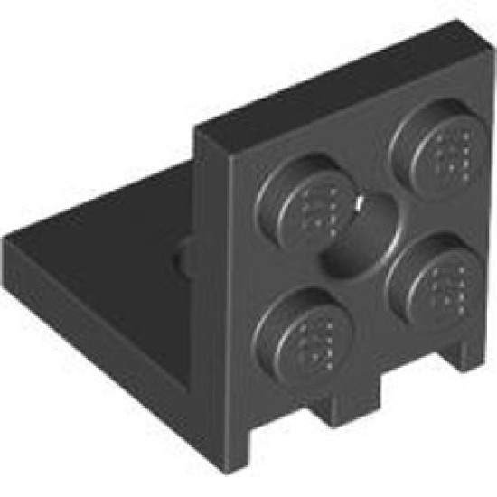 Plate 2x2 Angle Black