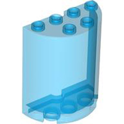 Wall Element Round 2x4x4 Transparent Blue