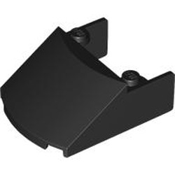Windscreen 4x5x1, 1/3 with Studs Black