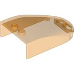 Windscreen 4x6x1 1/3 with Studs Transparent Bright Orange