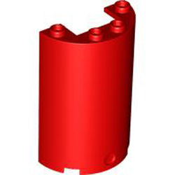 Wall Element Round 5x4x2 Bright Red