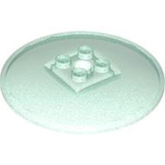 Satellite Dish 6x6 Transparent Light Blue with Opalescence