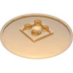 Satellite Dish 6x6 Transparent Bright Orange