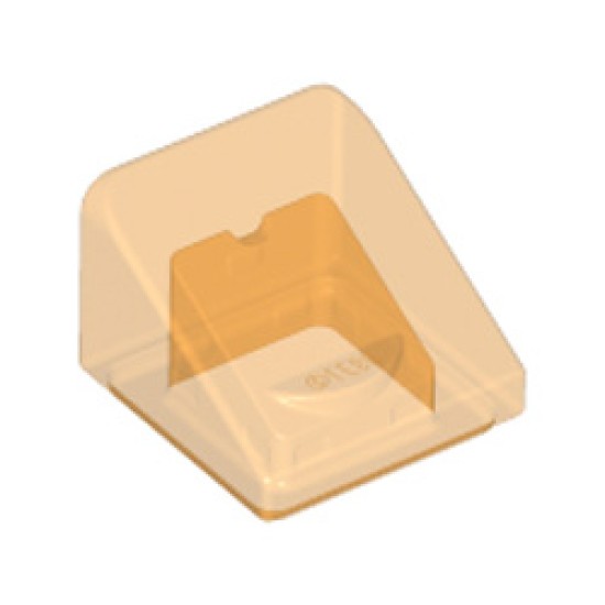 Roof Tile 1x1x2/3 Transparent Bright Orange