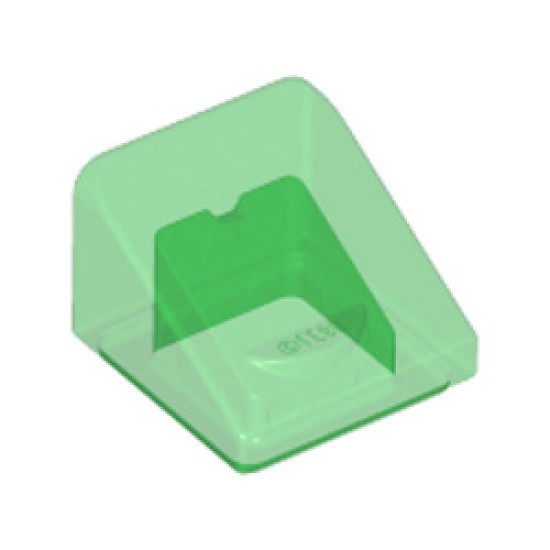 Roof Tile 1x1x2/3 Transparent Green