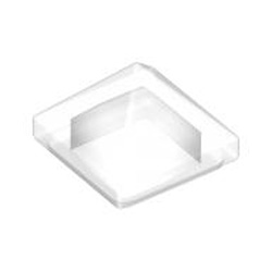 Pyramid Ridged Tile 1x1x2/3 Transparent