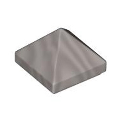 Pyramid Ridged Tile 1x1x2/3 Silver Metallic