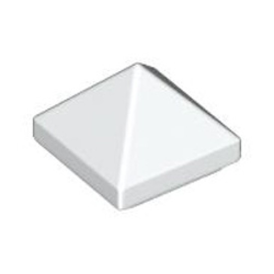 Pyramid Ridged Tile 1x1x2/3 White