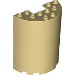 Wall Element Round 3x6x6 Brick Yellow