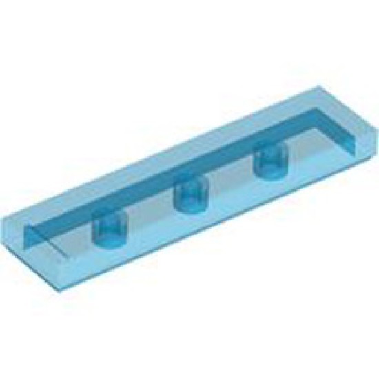 Flat Tile 1x4 Transparent Blue