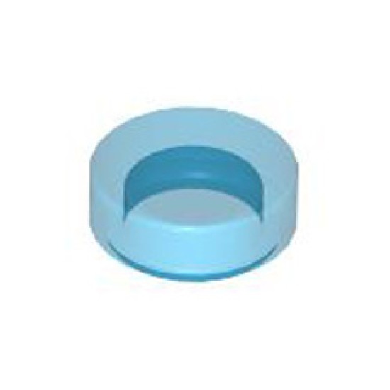 Flat Tile 1x1 Round Transparent Blue