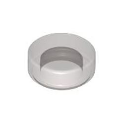 Flat Tile 1x1 Round Transparent Brown