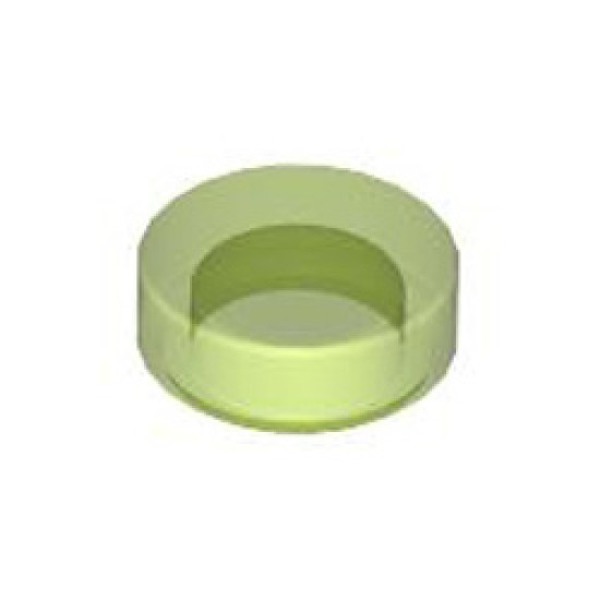 Flat Tile 1x1 Round Transparent Bright Green