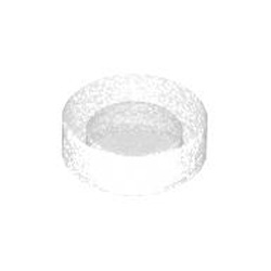 Flat Tile 1x1 Round Transparent with Opalescence