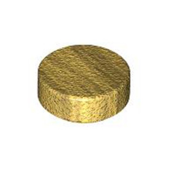 Flat Tile 1x1 Round Warm Gold