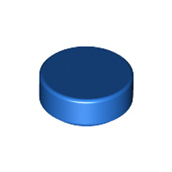 Flat Tile 1x1 Round Bright Blue