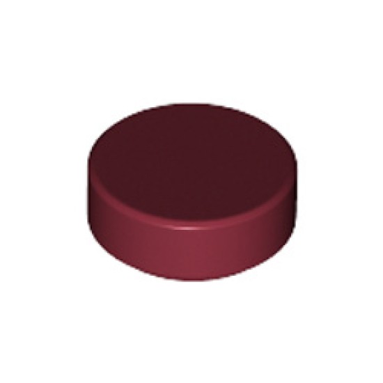 Flat Tile 1x1 Round Dark Red