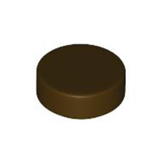 Flat Tile 1x1 Round Dark Brown