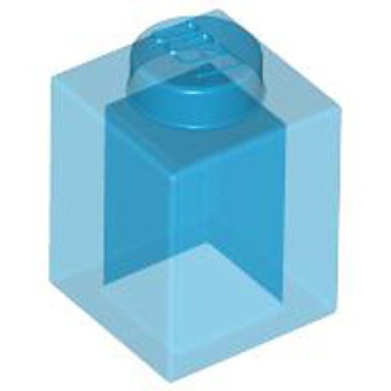 Brick 1x1 Transparent Blue