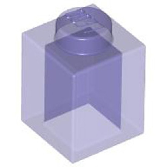 Brick 1x1 Transparent Bright Violet