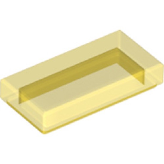 Flat Tile 1x2 Transparent Yellow