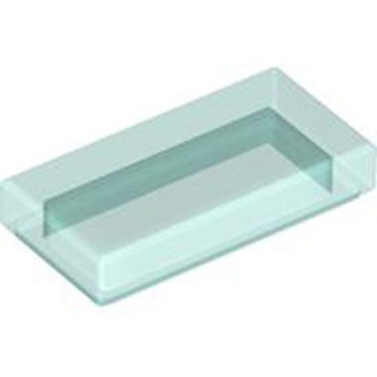 Flat Tile 1x2 Transparent Light Blue