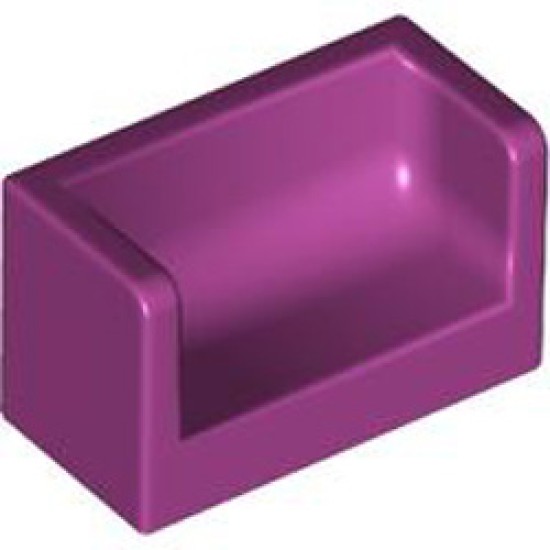 Wall Double Corner 1x2x1 Bright Reddish Violet