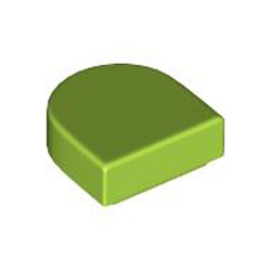 Flat Tile 1x1 1/2 Circle Bright Yellowish Green