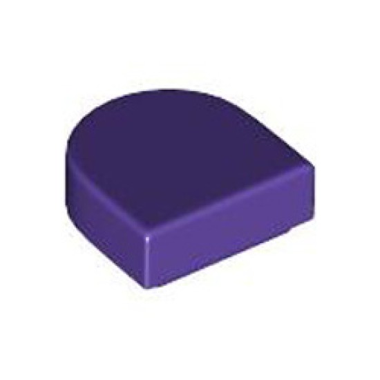 Flat Tile 1x1 1/2 Circle Medium Lilac