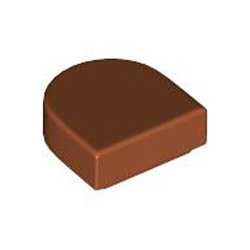 Flat Tile 1x1 1/2 Circle Dark Orange