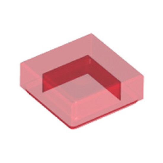 Flat Tile 1x1 Transparent Red