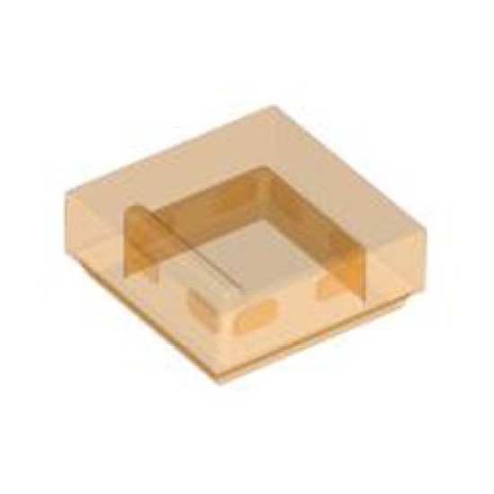 Flat Tile 1x1 Transparent Bright Orange