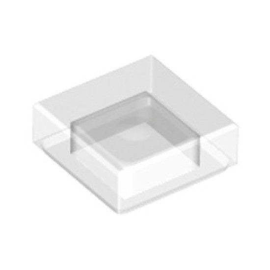 Flat Tile 1x1 Transparent White (Clear)