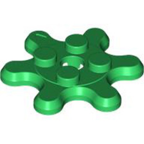 Gear Wheel 2x2 Z6 Dark Green