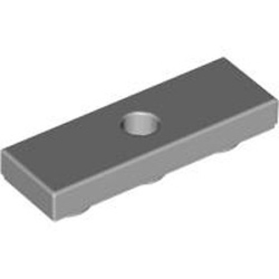 Tile 1x3 Inverted with 3.2 Hole Medium Stone Grey