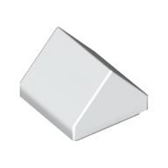 Roof Tile 1x1 Degree 45 without Knobs White