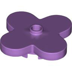 Design Plate 4x4x2/3 Number 1 Medium Lavender