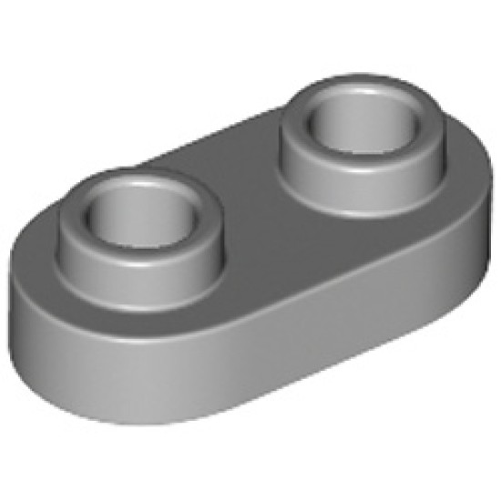 Plate 1x2 Rounded Medium Stone Grey