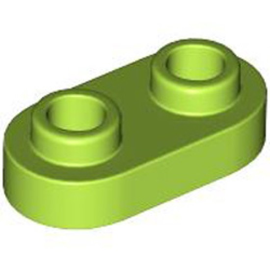 Plate 1x2 Rounded Bright Yellowish Green