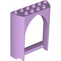Wall 2x6x6, 1/2 Circle with Cut Out Lavender