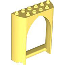 Wall 2x6x6, 1/2 Circle with Cut Out Cool Yellow